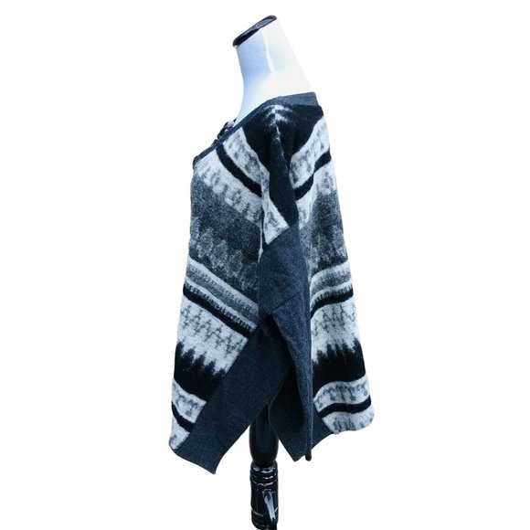 Vintage Havana Wool Blend Poncho Oversize‎ Top Size Medium Western Look Womens - Picture 2 of 9